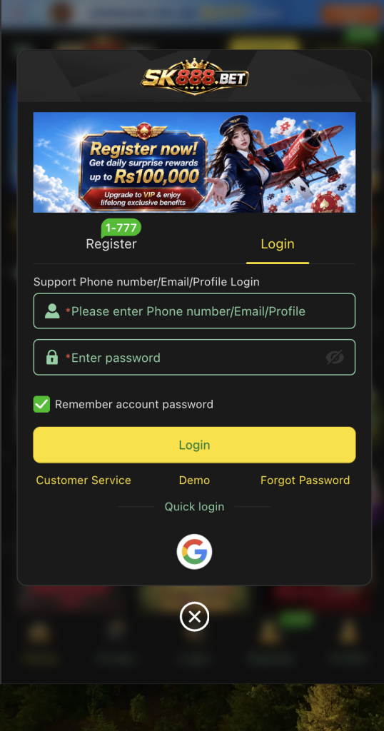 Sk888 Game login